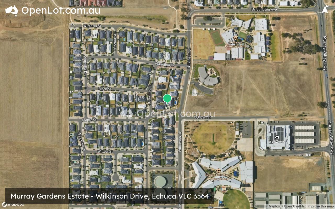 Satellite image for Murray Gardens Estate - Wilkinson Drive, Echuca VIC 3564