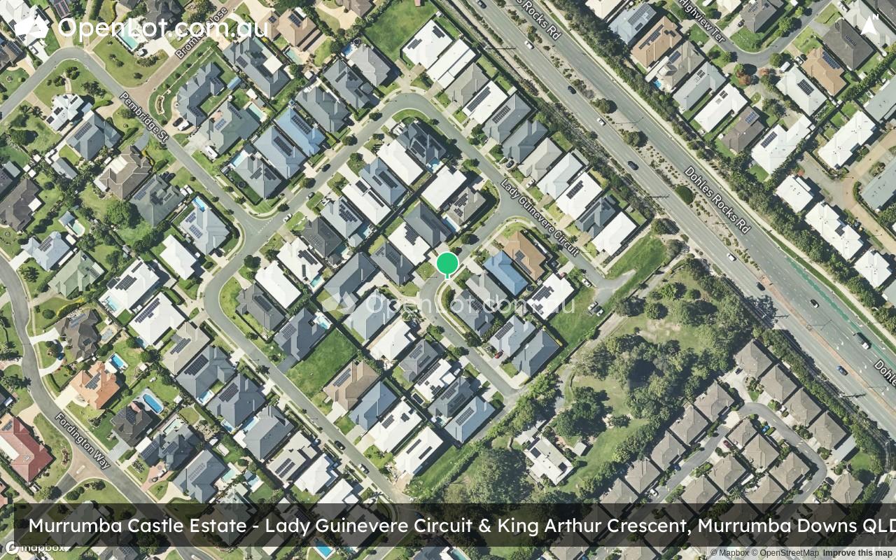 Satellite image for Murrumba Castle Estate - Lady Guinevere Circuit & King Arthur Crescent, Murrumba Downs QLD 4503