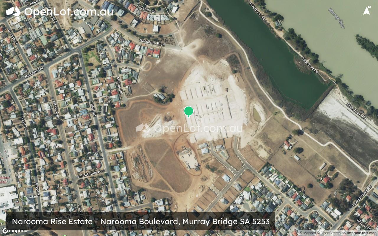Satellite image for Narooma Rise Estate - Narooma Boulevard, Murray Bridge SA 5253