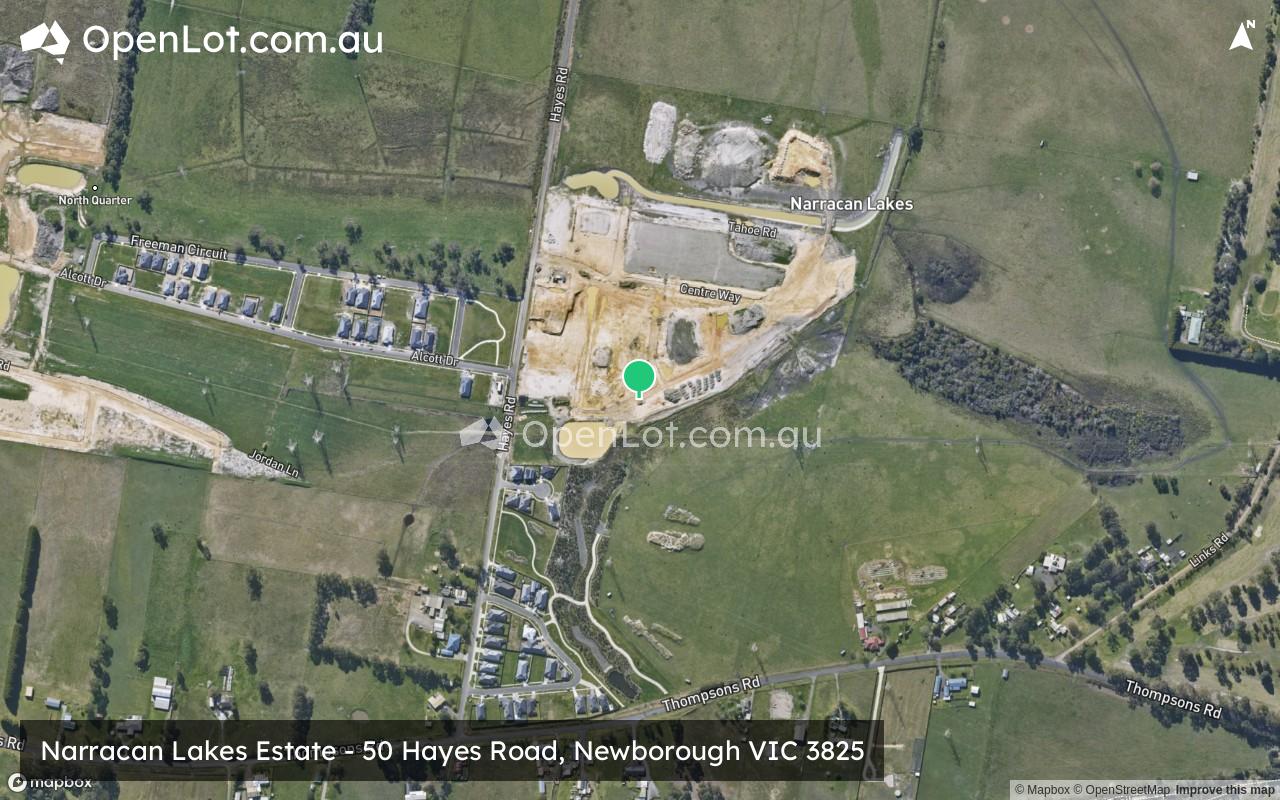 Satellite image for Narracan Lakes Estate - 50 Hayes Road, Newborough VIC 3825