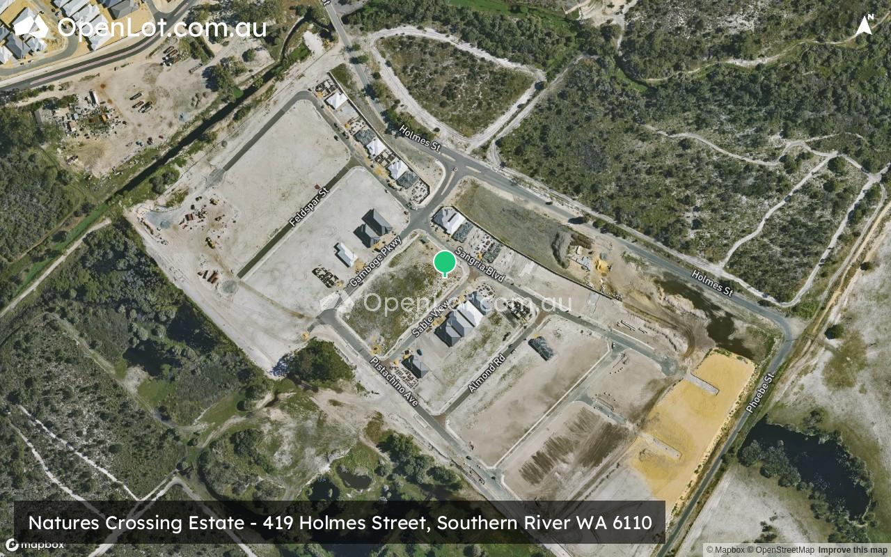 Satellite image for Natures Crossing Estate - 419 Holmes Street, Southern River WA 6110