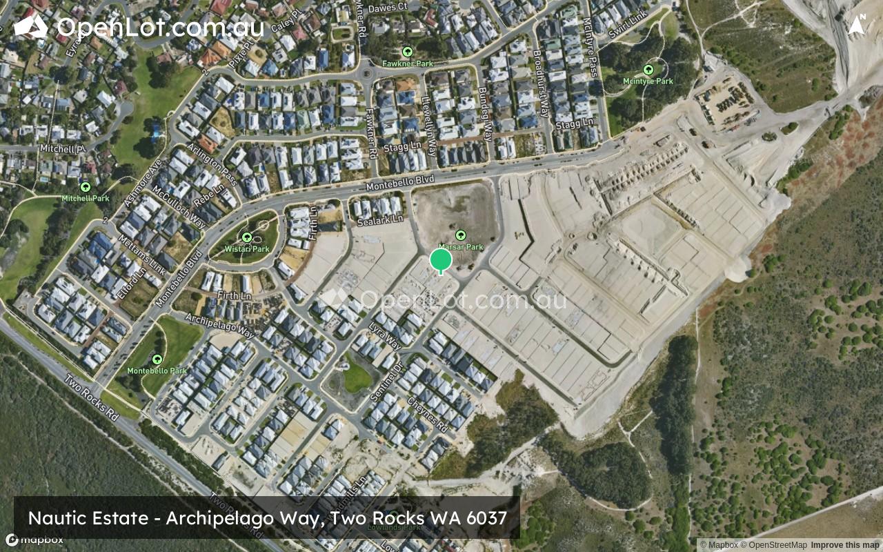 Satellite image for Nautic Estate - Archipelago Way, Two Rocks WA 6037