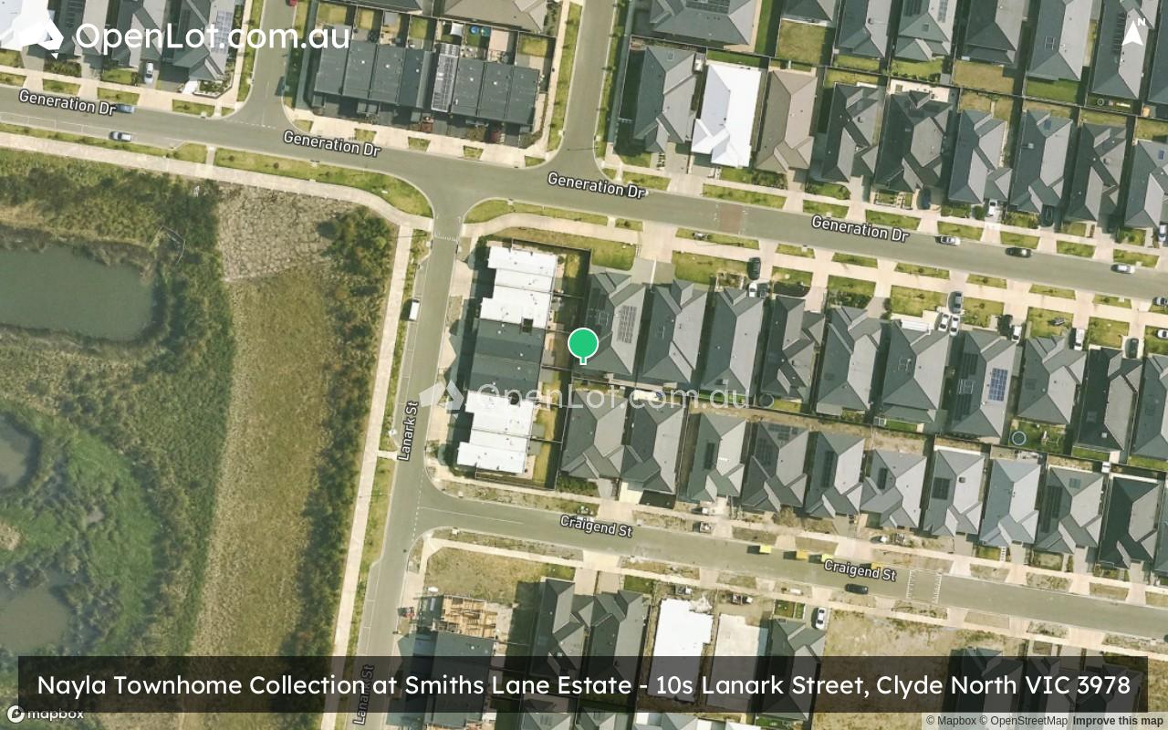 Satellite image for Nayla Townhome Collection at Smiths Lane Estate - 10s Lanark Street, Clyde North VIC 3978
