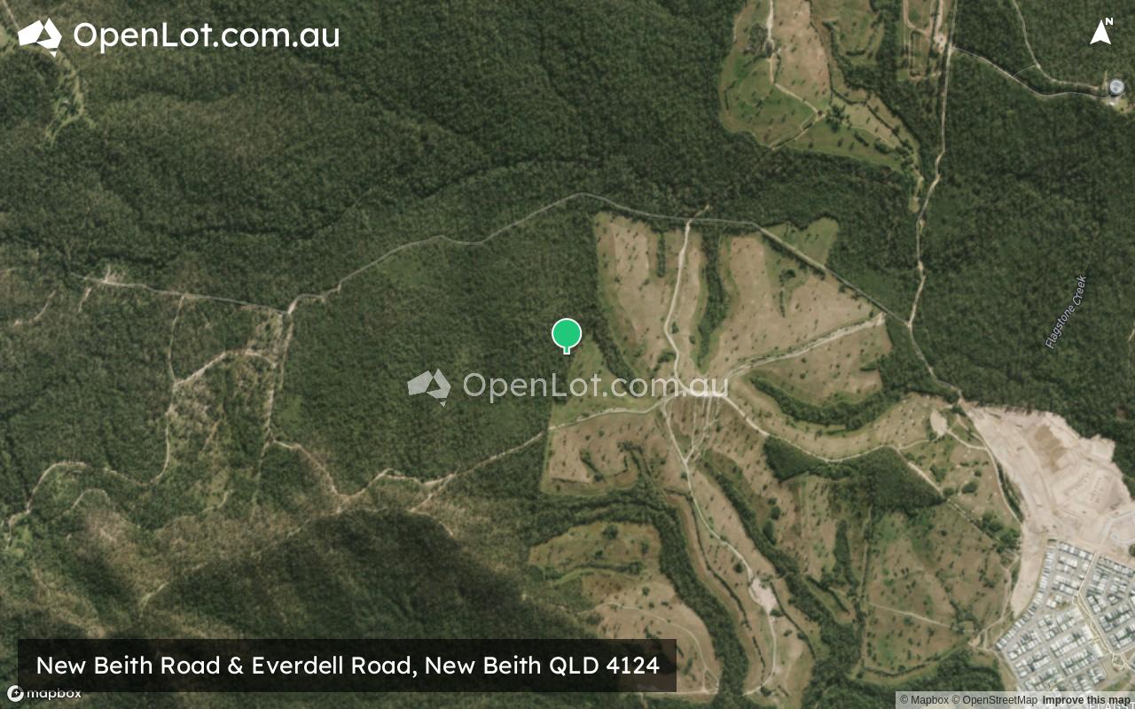 Satellite image for New Beith Road & Everdell Road, New Beith QLD 4124