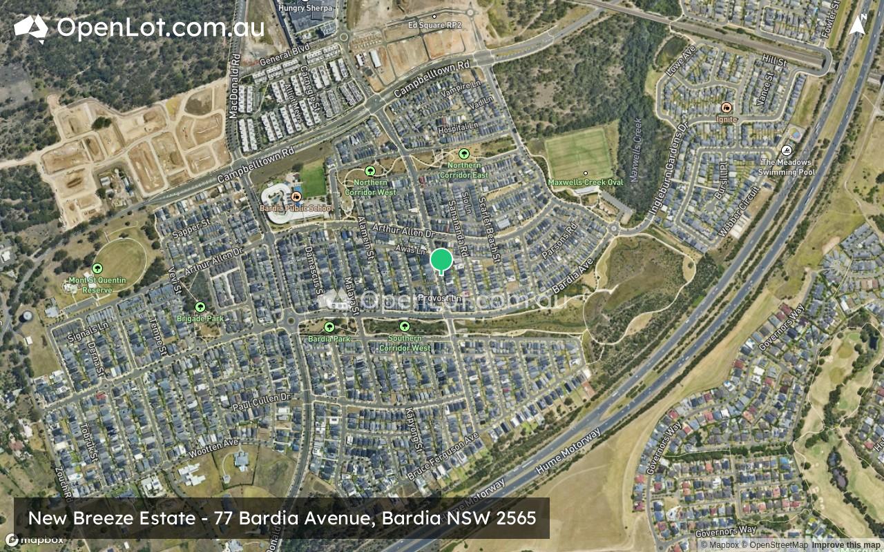 Satellite image for New Breeze Estate - 77 Bardia Avenue, Bardia NSW 2565