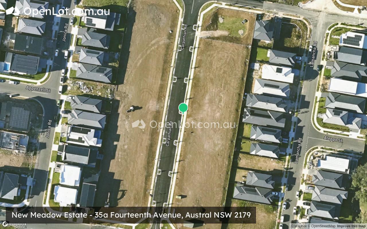 Satellite image for New Meadow Estate - 35a Fourteenth Avenue, Austral NSW 2179