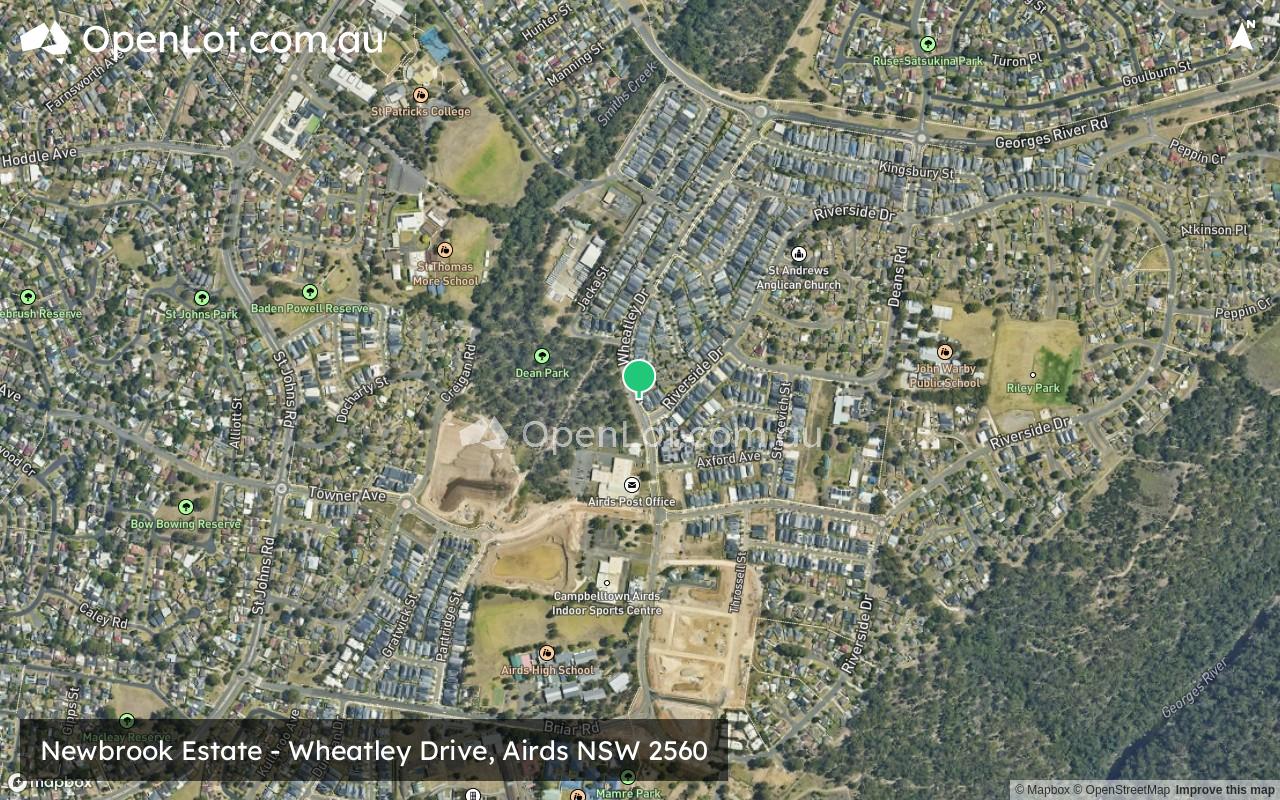 Satellite image for Newbrook Estate - Wheatley Drive, Airds NSW 2560