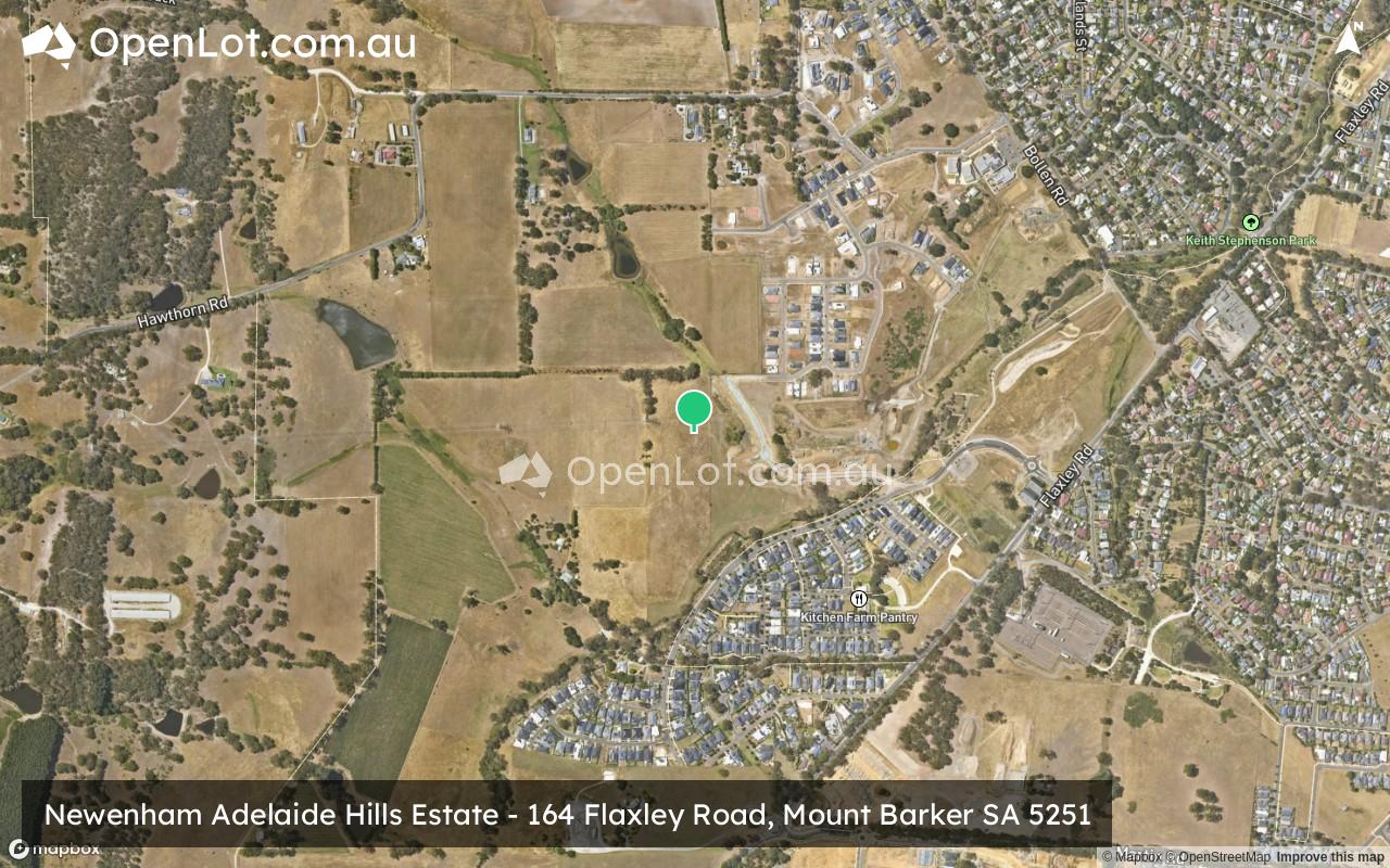 Satellite image for Newenham Adelaide Hills Estate - 164 Flaxley Road, Mount Barker SA 5251