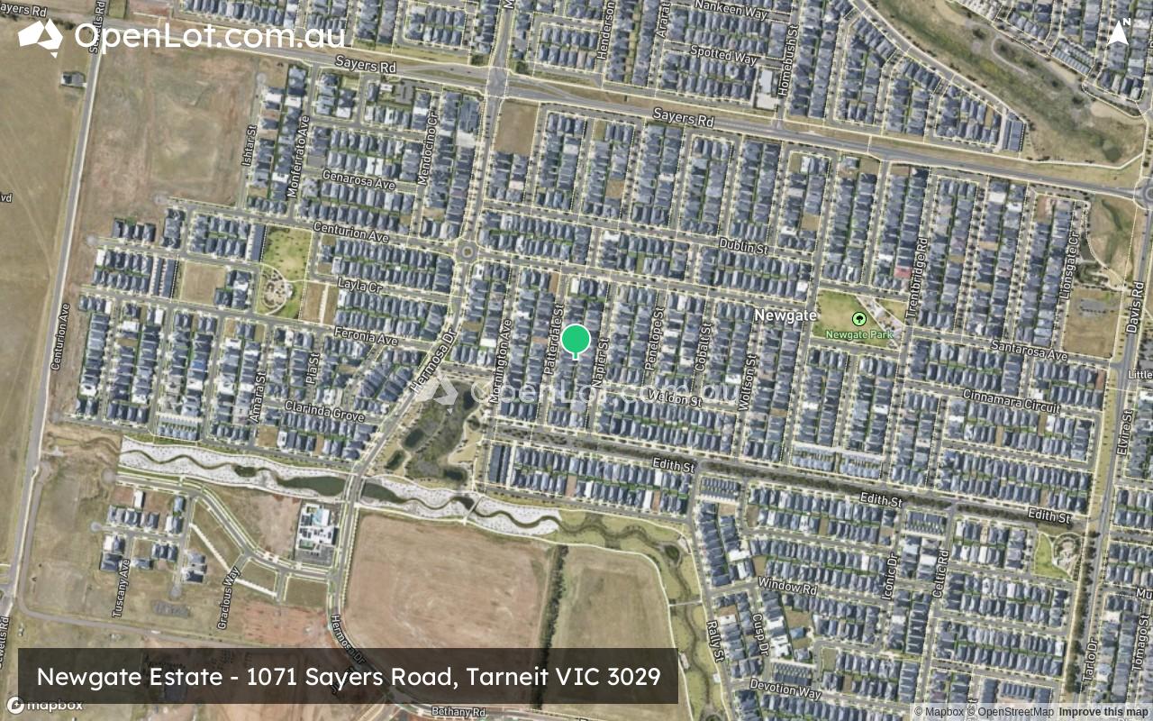 Satellite image for Newgate Estate - 1071 Sayers Road, Tarneit VIC 3029