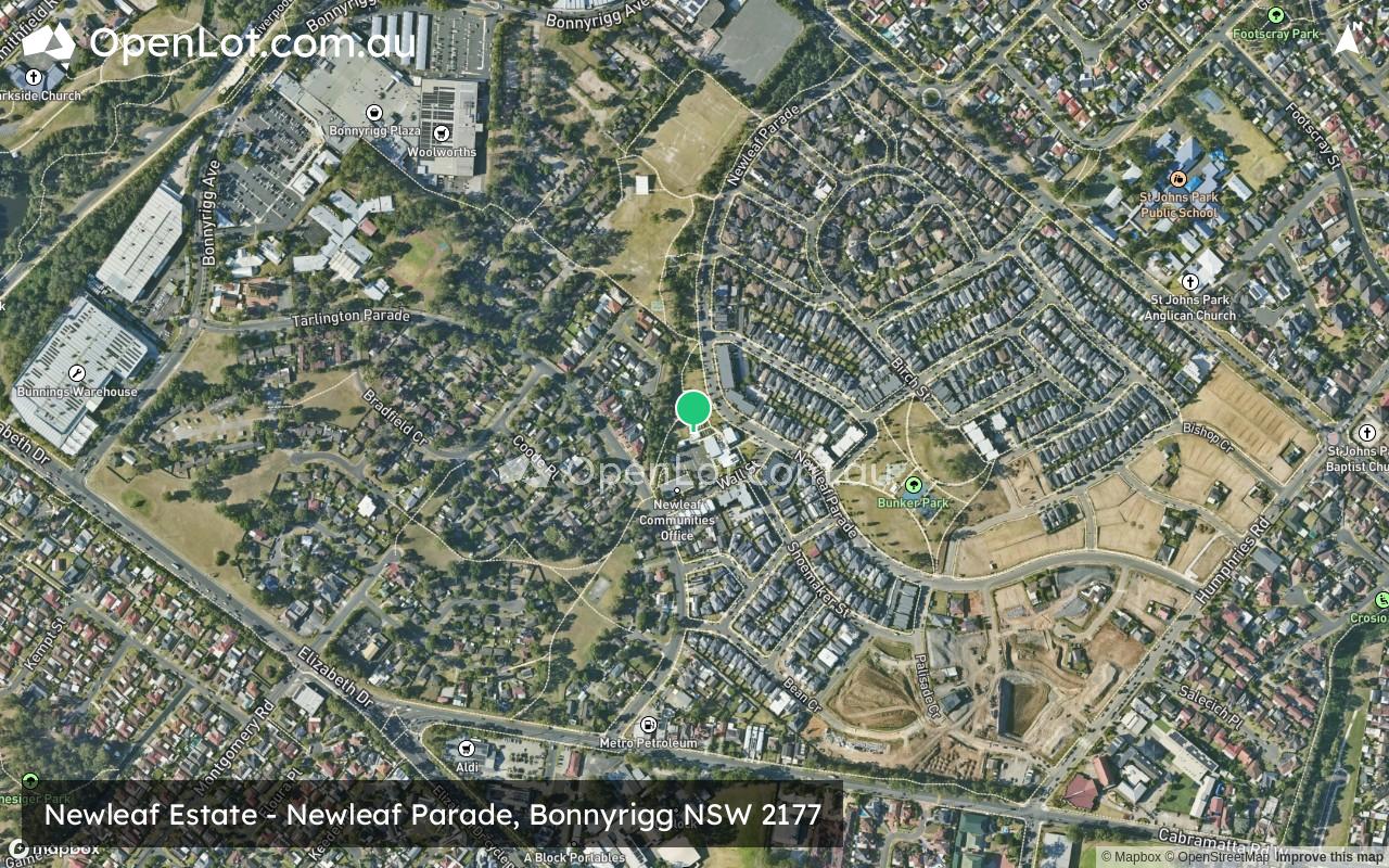Satellite image for Newleaf Estate - Newleaf Parade, Bonnyrigg NSW 2177