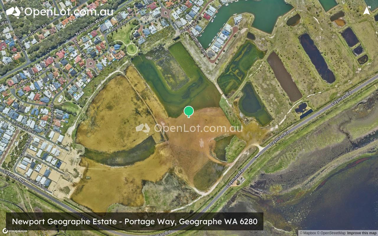 Satellite image for Newport Geographe Estate - Portage Way, Geographe WA 6280