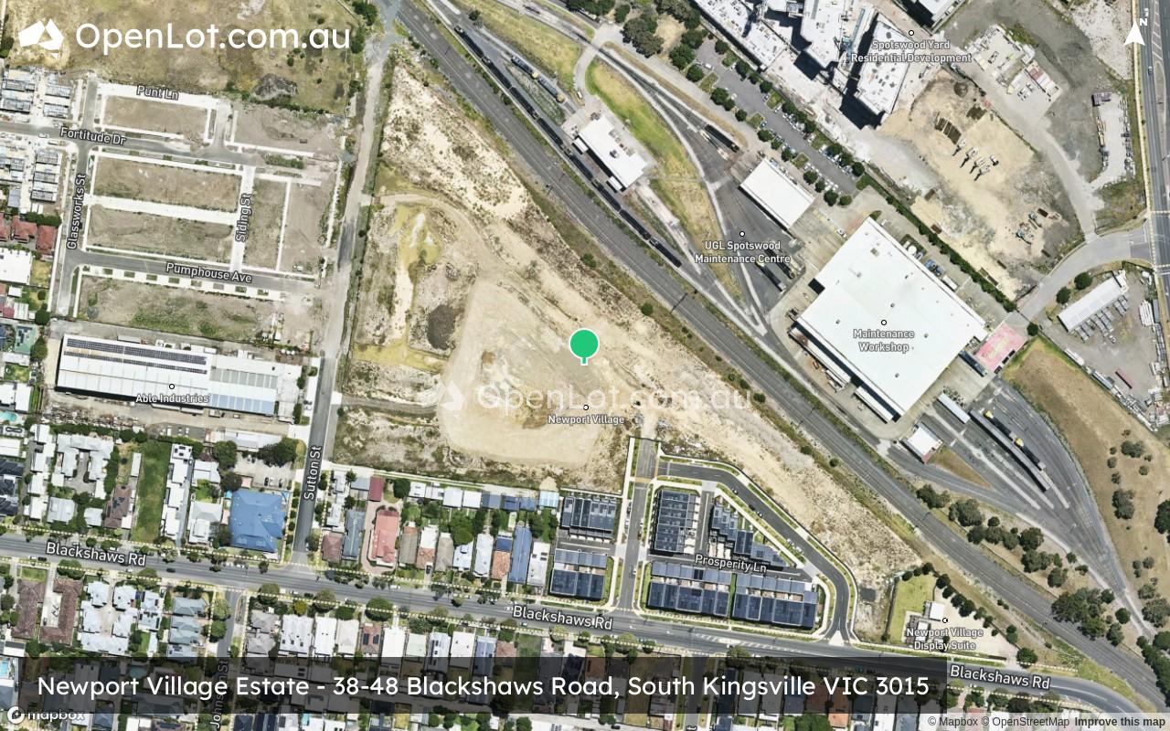 Satellite image for Newport Village Estate - 38-48 Blackshaws Road, South Kingsville VIC 3015