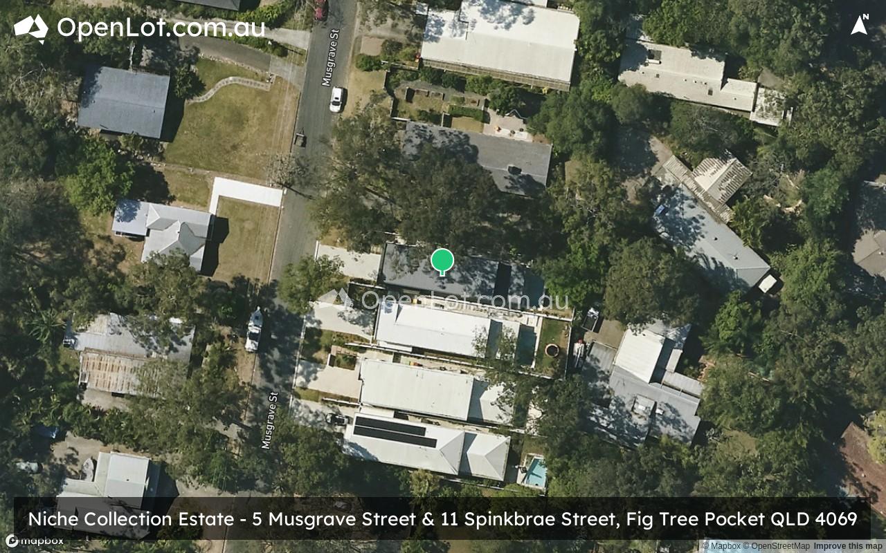 Satellite image for Niche Collection Estate - 5 Musgrave Street & 11 Spinkbrae Street, Fig Tree Pocket QLD 4069