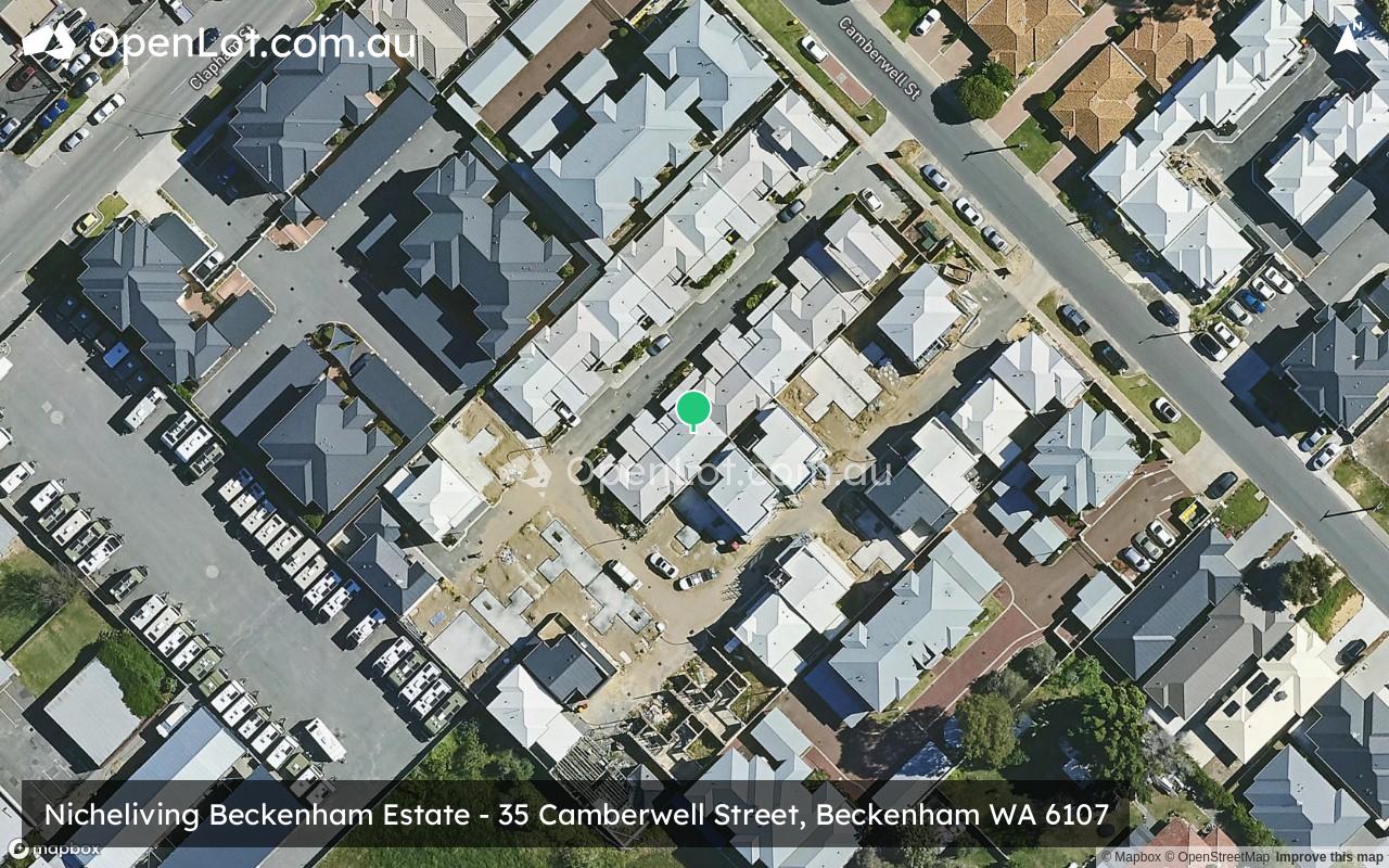 Satellite image for Nicheliving Beckenham Estate - 35 Camberwell Street, Beckenham WA 6107