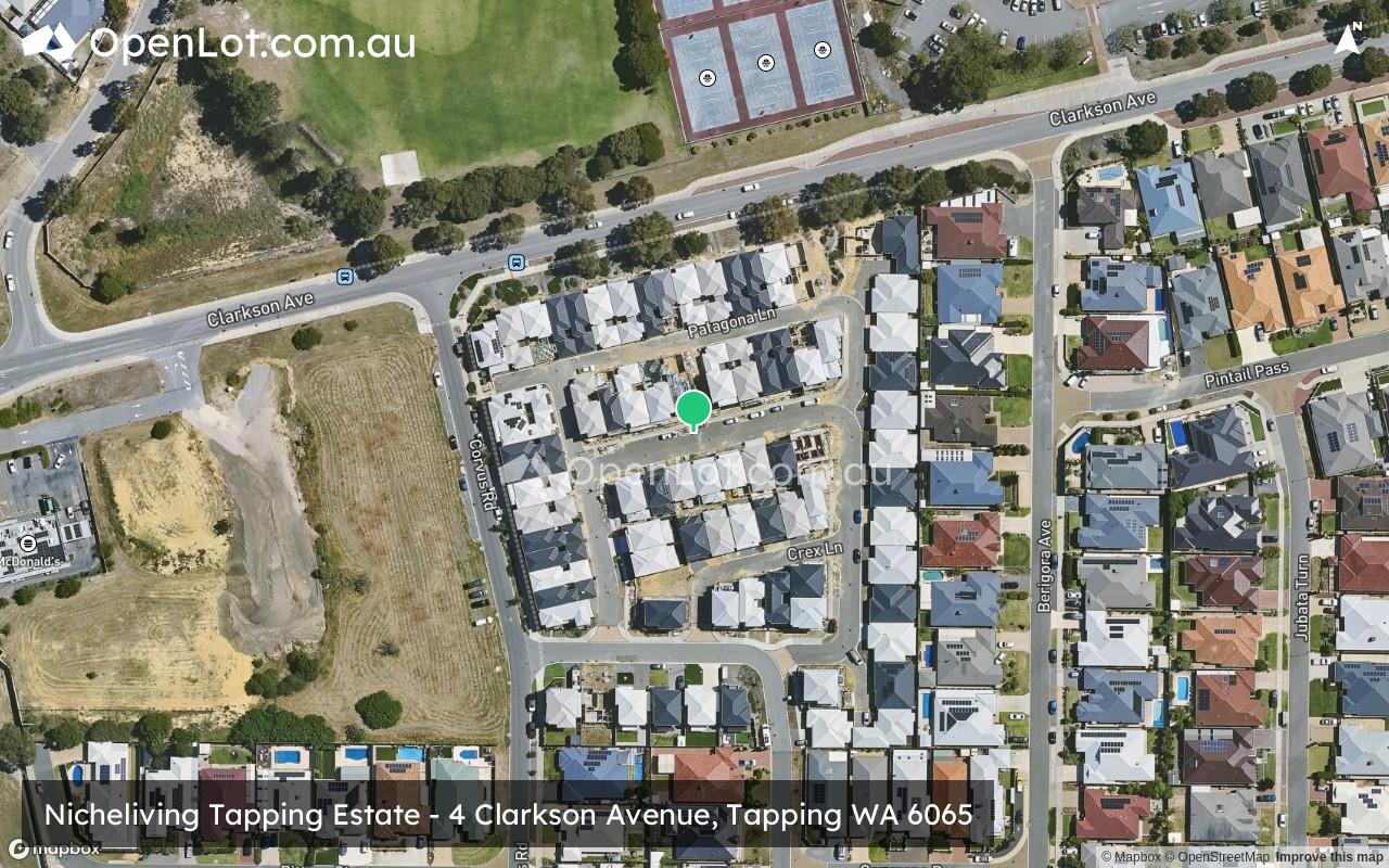Satellite image for Nicheliving Tapping Estate - 4 Clarkson Avenue, Tapping WA 6065