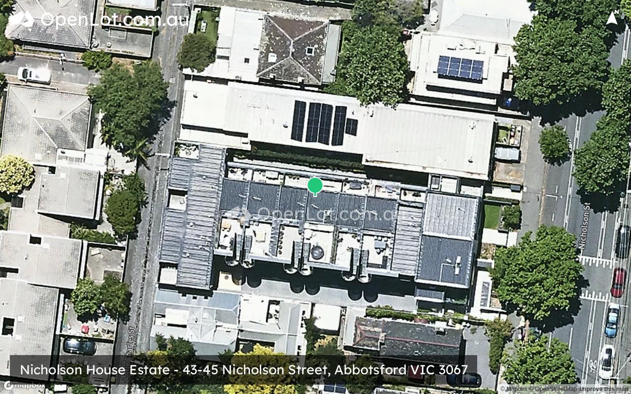 Satellite image for Nicholson House Estate - 43-45 Nicholson Street, Abbotsford VIC 3067