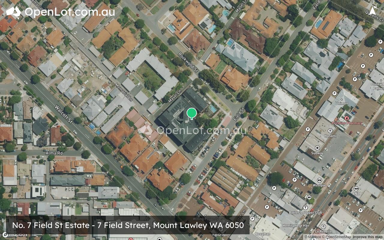 Satellite image for No. 7 Field St Estate - 7 Field Street, Mount Lawley WA 6050