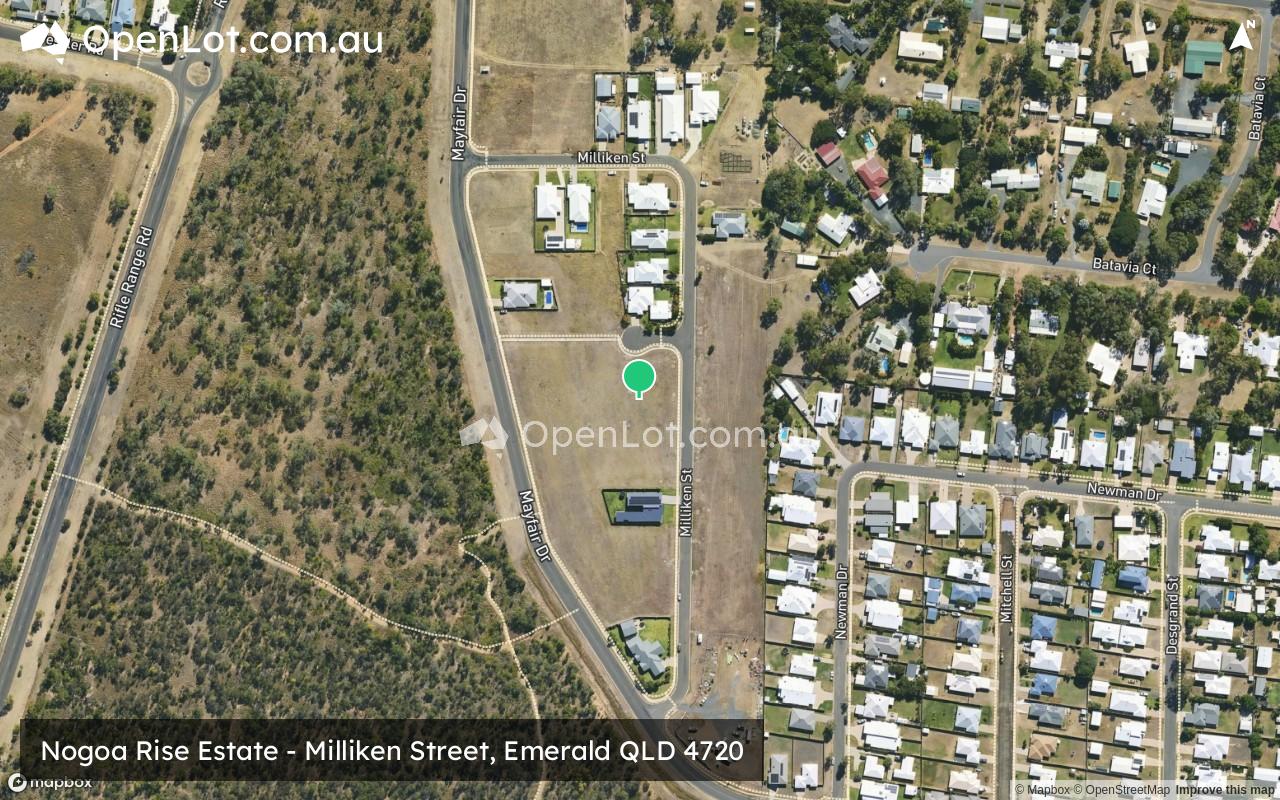 Satellite image for Nogoa Rise Estate - Milliken Street, Emerald QLD 4720