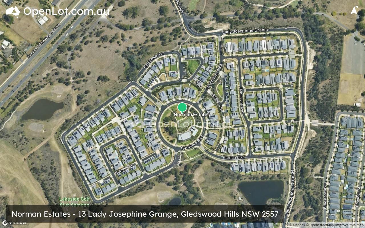 Satellite image for Norman Estates - 13 Lady Josephine Grange, Gledswood Hills NSW 2557