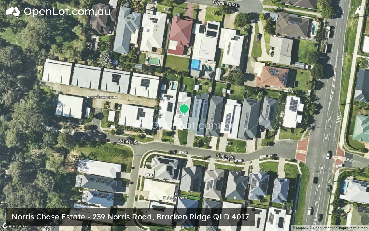 Satellite image for Norris Chase Estate - 239 Norris Road, Bracken Ridge QLD 4017