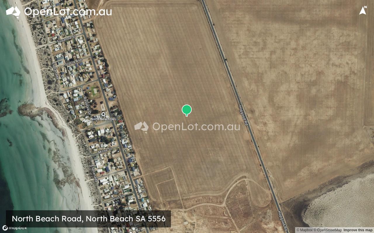 Satellite image for North Beach Road, North Beach SA 5556