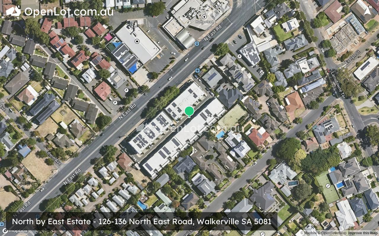 Satellite image for North by East Estate - 126-136 North East Road, Walkerville SA 5081