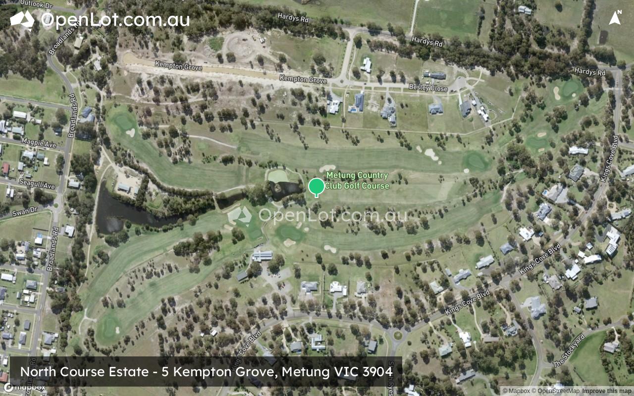 Satellite image for North Course Estate - 5 Kempton Grove, Metung VIC 3904