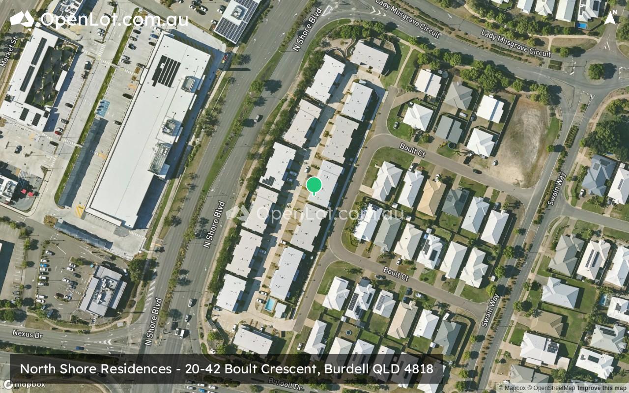 Satellite image for North Shore Residences - 20-42 Boult Crescent, Burdell QLD 4818