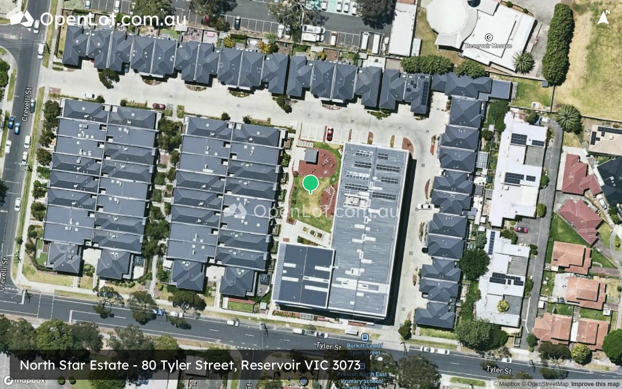 Satellite image for North Star Estate - 80 Tyler Street, Reservoir VIC 3073