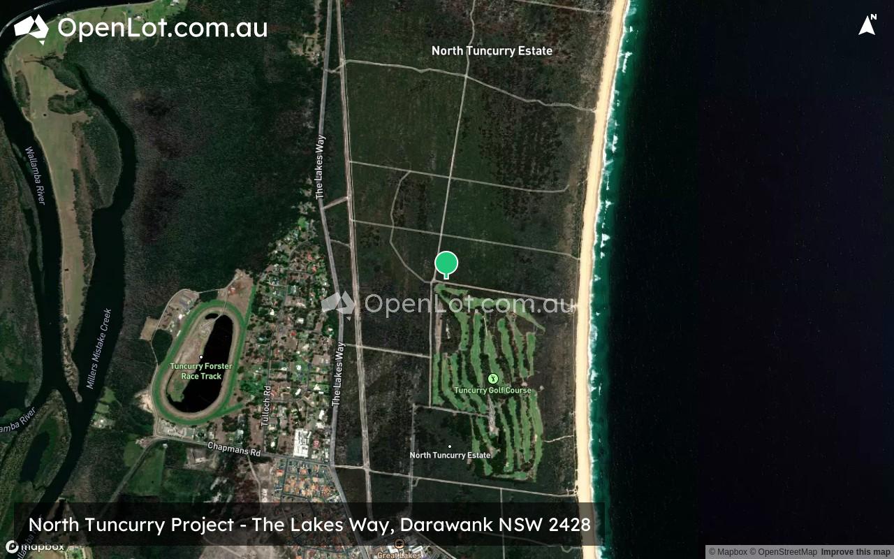 Satellite image for North Tuncurry Project - The Lakes Way, Darawank NSW 2428