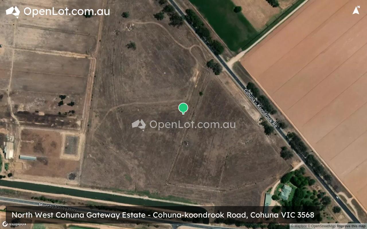 Satellite image for North West Cohuna Gateway Estate - Cohuna-koondrook Road, Cohuna VIC 3568