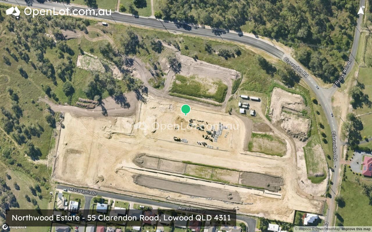 Satellite image for Northwood Estate - 55 Clarendon Road, Lowood QLD 4311