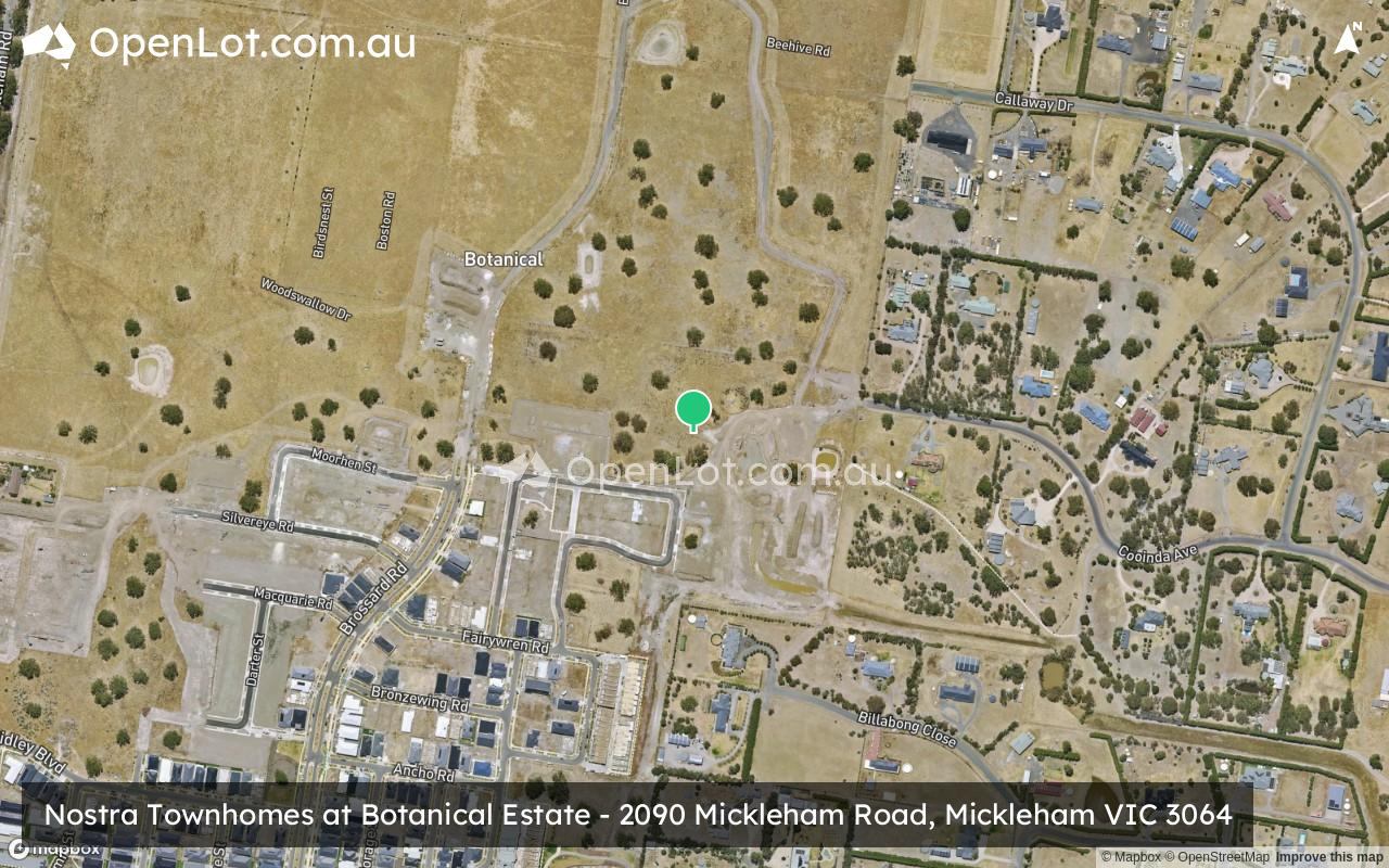 Satellite image for Nostra Townhomes at Botanical Estate - 2090 Mickleham Road, Mickleham VIC 3064