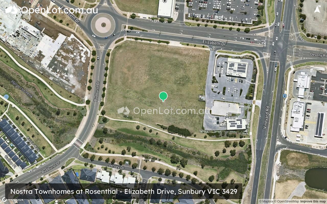 Satellite image for Nostra Townhomes at Rosenthal - Elizabeth Drive, Sunbury VIC 3429