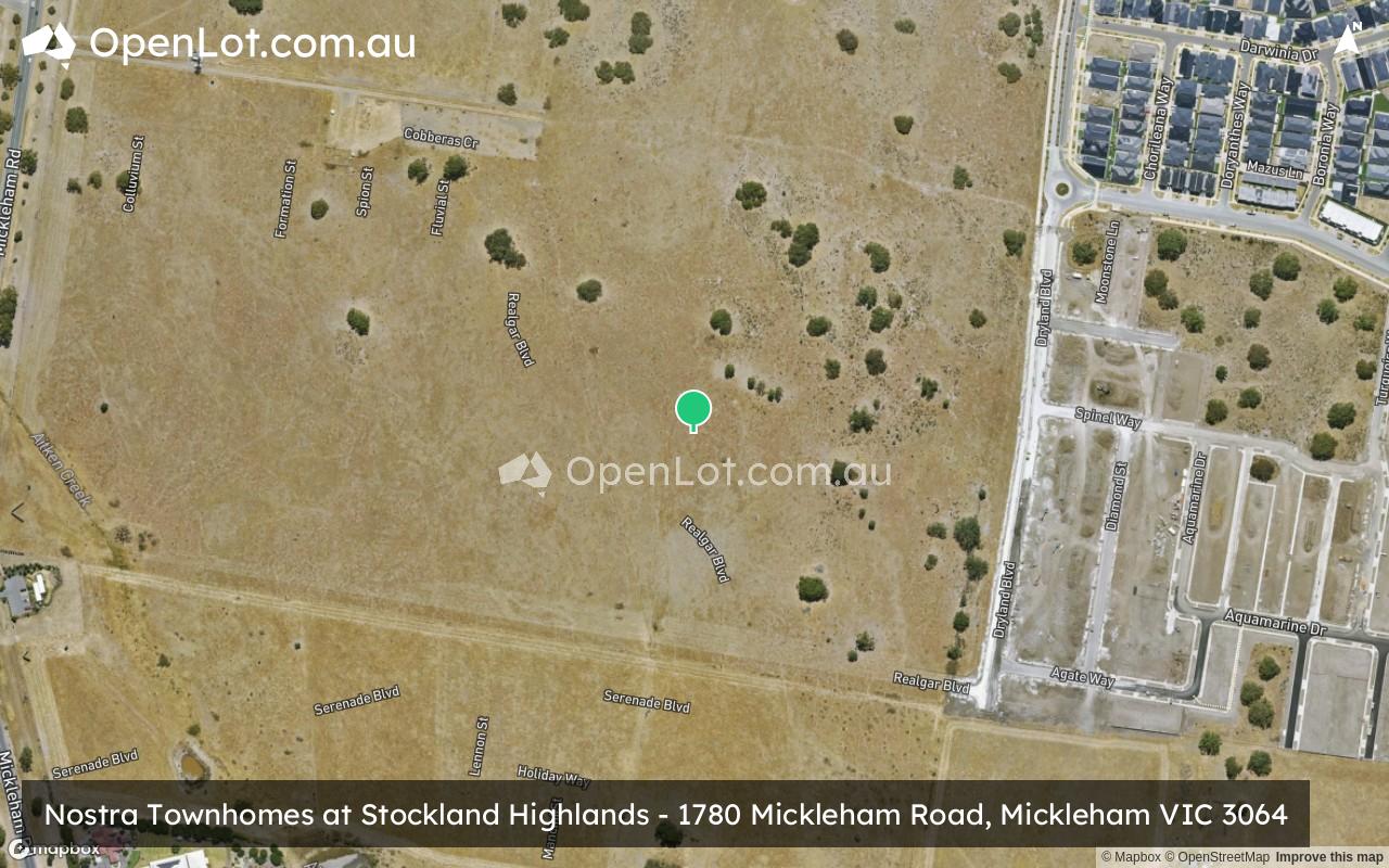 Satellite image for Nostra Townhomes at Stockland Highlands - 1780 Mickleham Road, Mickleham VIC 3064