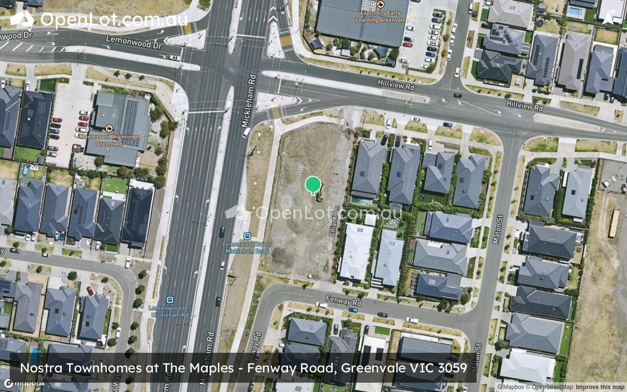 Satellite image for Nostra Townhomes at The Maples - Fenway Road, Greenvale VIC 3059