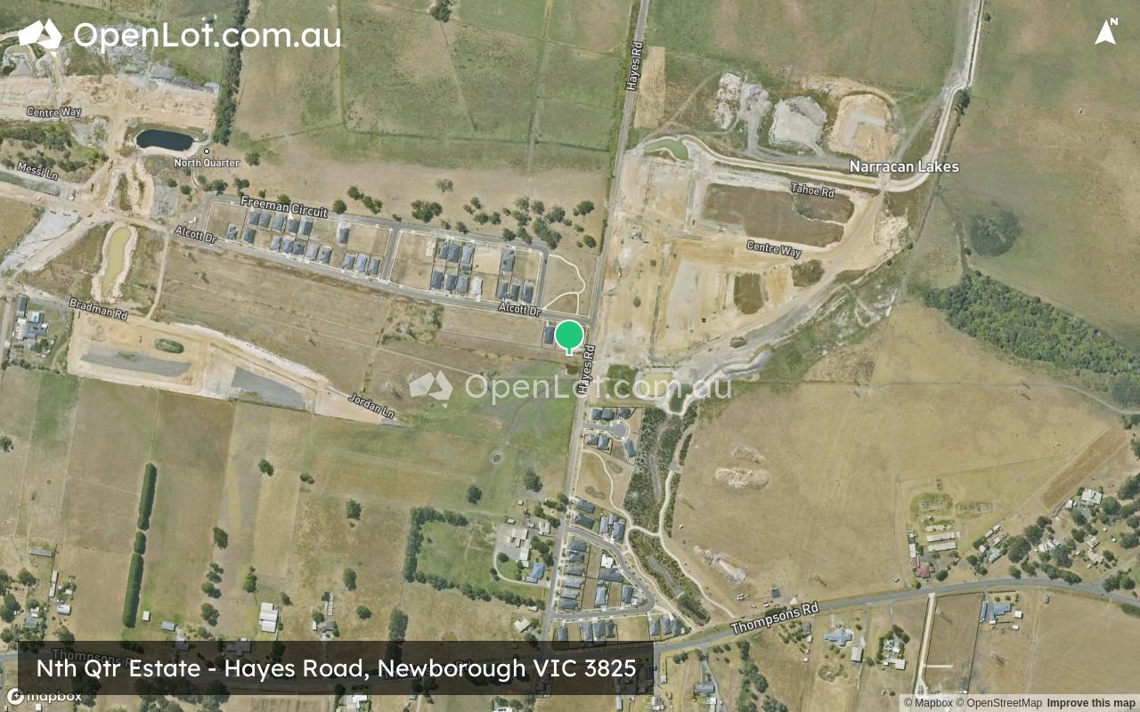 Satellite image for Nth Qtr Estate - 50 Hayes Road, Newborough VIC 3825