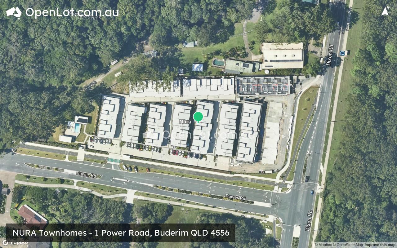 Satellite image for NURA Townhomes - 1 Power Road, Buderim QLD 4556