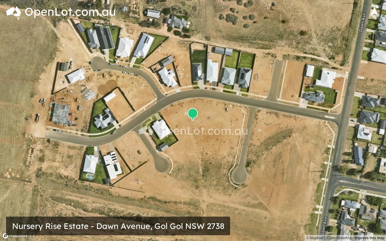 Satellite image for Nursery Rise Estate - Dawn Avenue, Gol Gol NSW 2738