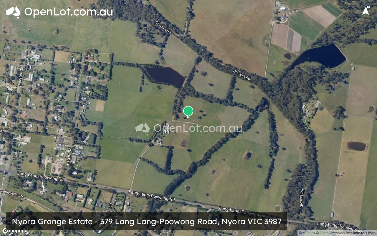 Satellite image for Nyora Grange Estate - 379 Lang Lang-poowong Road, Nyora VIC 3987