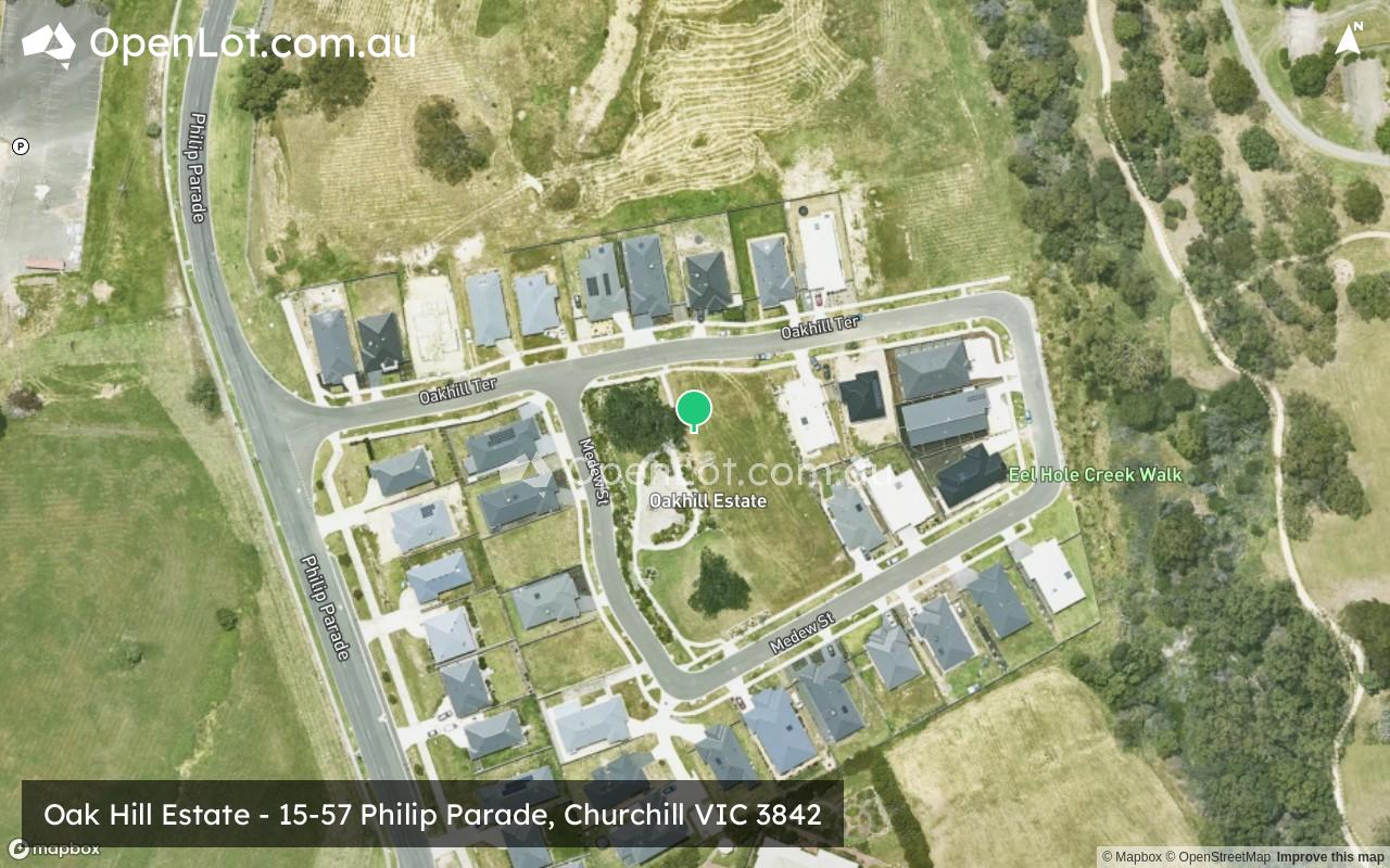 Satellite image for Oak Hill Estate - 15-57 Philip Parade, Churchill VIC 3842