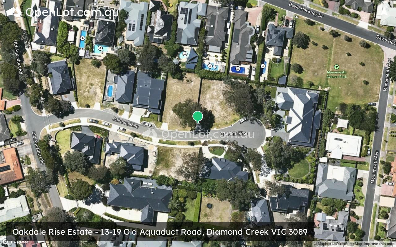 Satellite image for Oakdale Rise Estate - 13-19 Old Aquaduct Road, Diamond Creek VIC 3089
