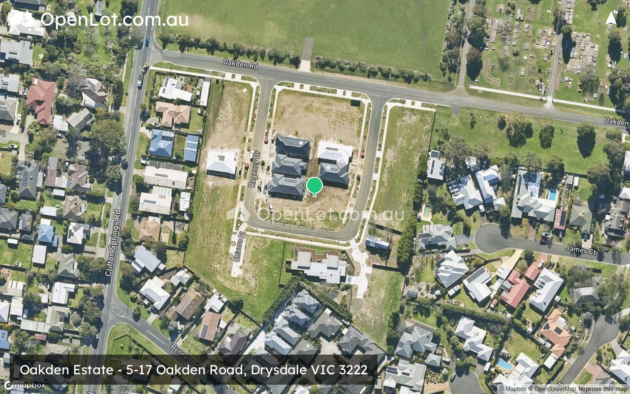 Satellite image for Oakden Estate - 5-17 Oakden Road, Drysdale VIC 3222