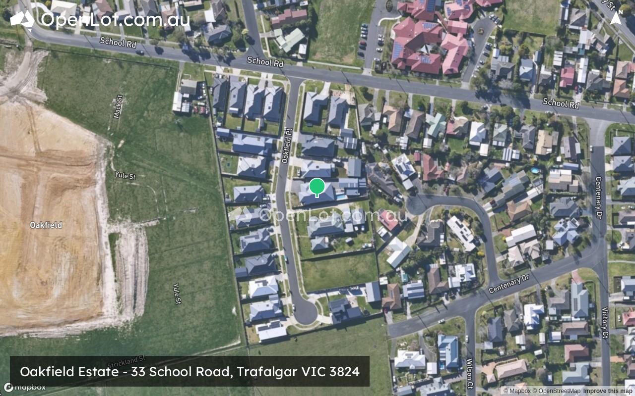 Satellite image for Oakfield Estate - 33 School Road, Trafalgar VIC 3824