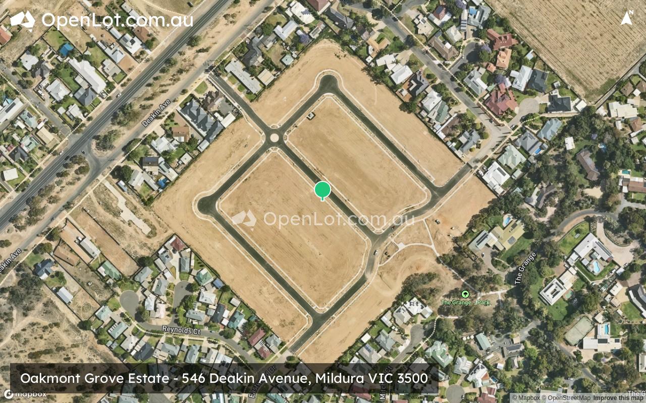 Satellite image for Oakmont Grove Estate - 546 Deakin Avenue, Mildura VIC 3500