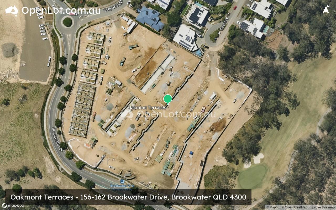 Satellite image for Oakmont Terraces - 156-162 Brookwater Drive, Brookwater QLD 4300