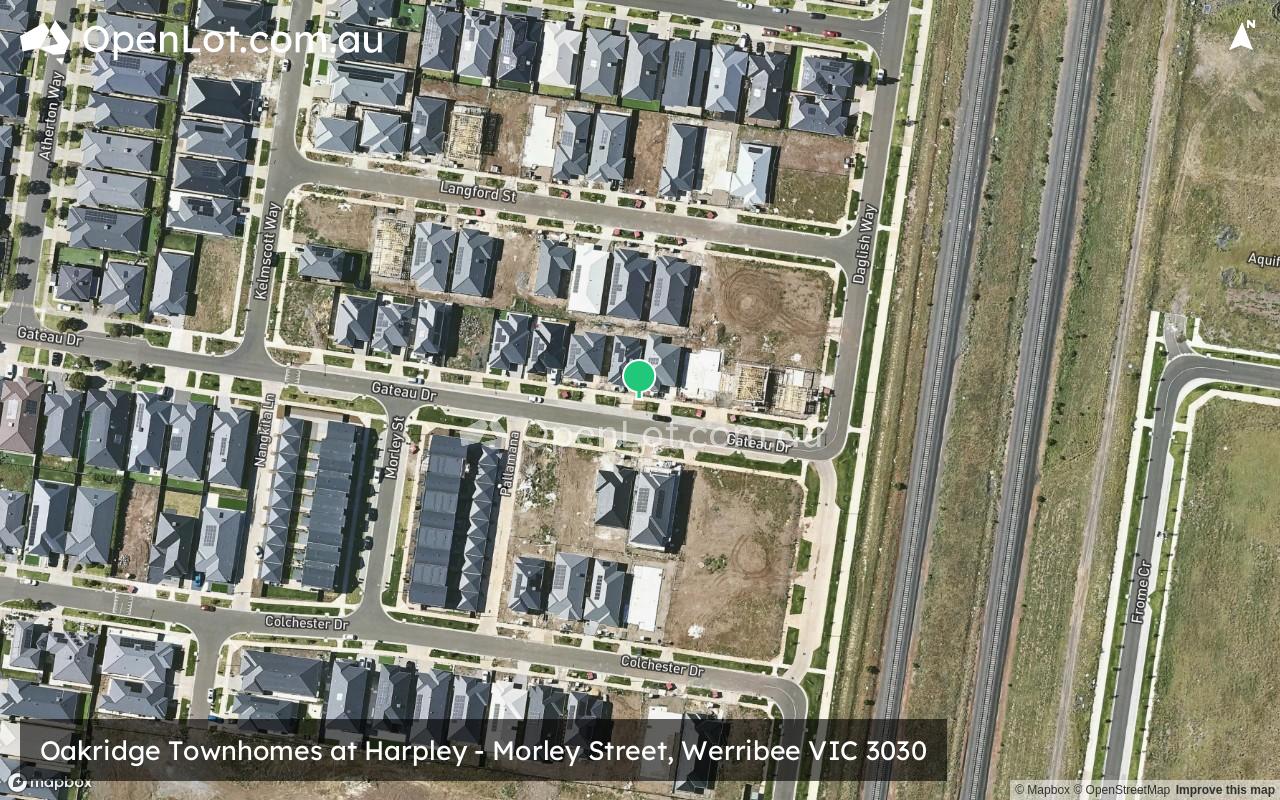 Satellite image for Oakridge Townhomes at Harpley - Morley Street, Werribee VIC 3030
