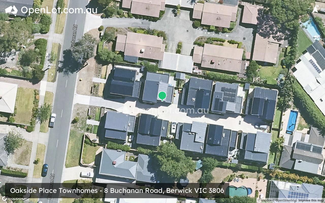 Satellite image for Oakside Place Townhomes - 8 Buchanan Road, Berwick VIC 3806