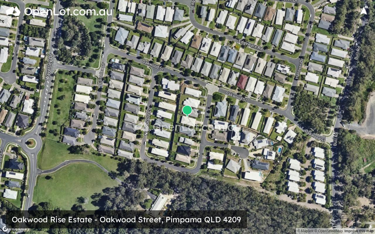 Satellite image for Oakwood Rise Estate - Oakwood Street, Pimpama QLD 4209