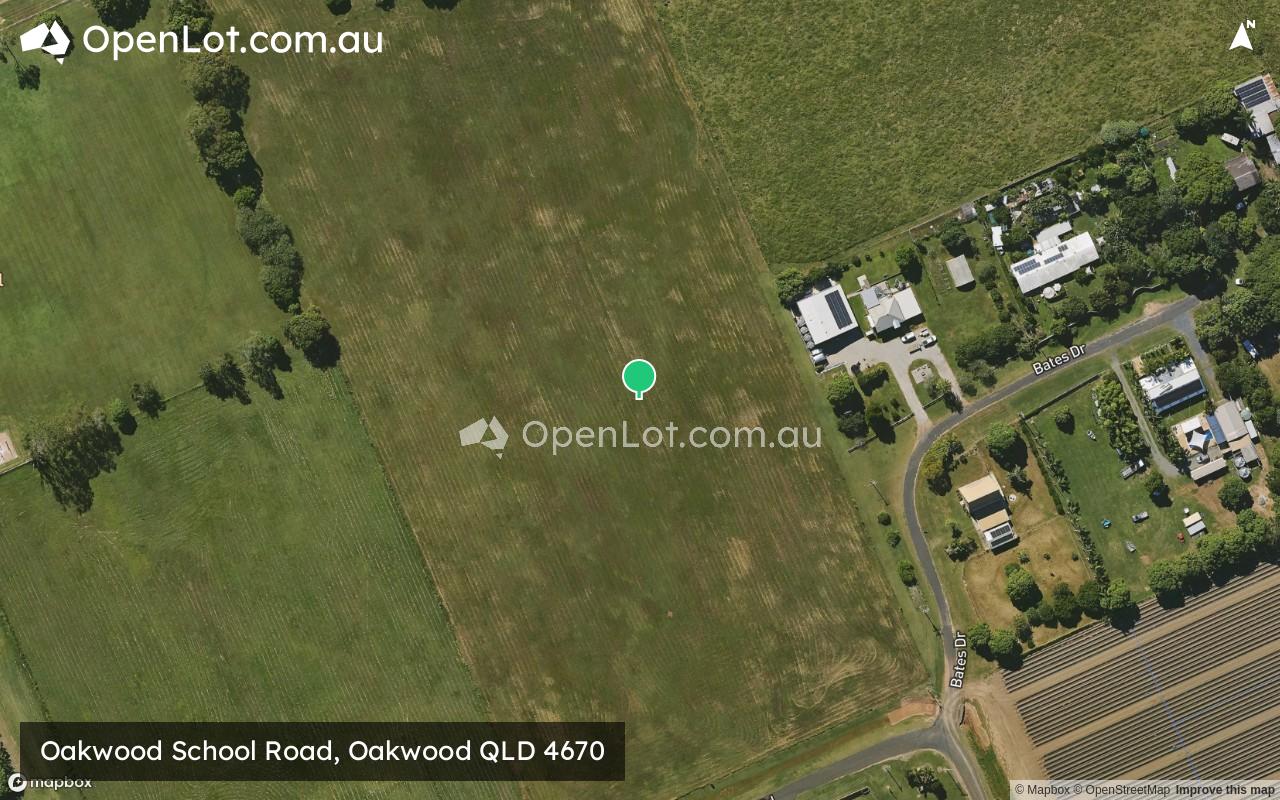 Satellite image for Oakwood School Road, Oakwood QLD 4670
